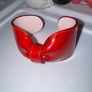 Source Unknown Vibrant Red Bow Bracelet
